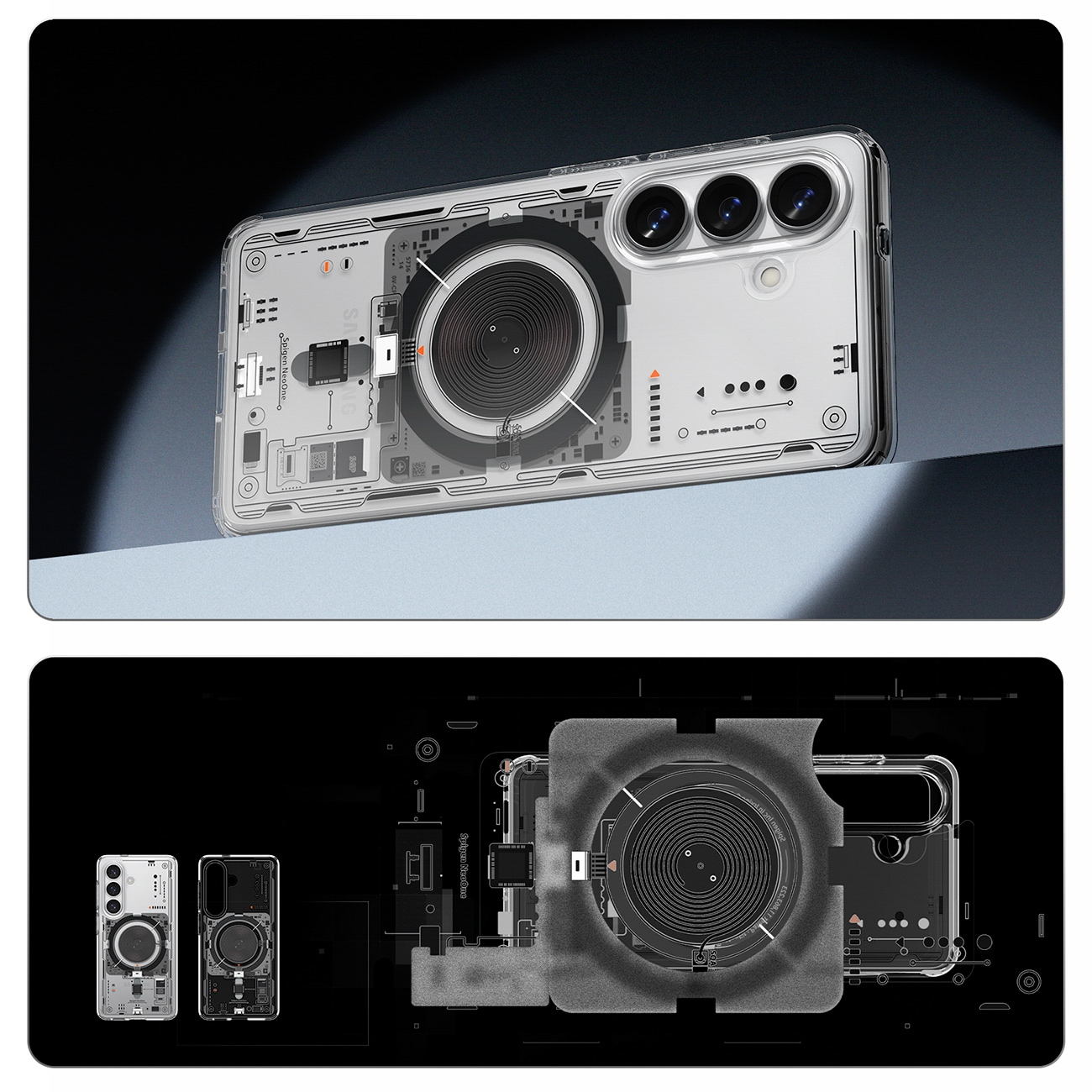 Spigen Ultra Hybrid Mag MagSafe-etui til Samsung Galaxy S26+ Neo One - Transparent