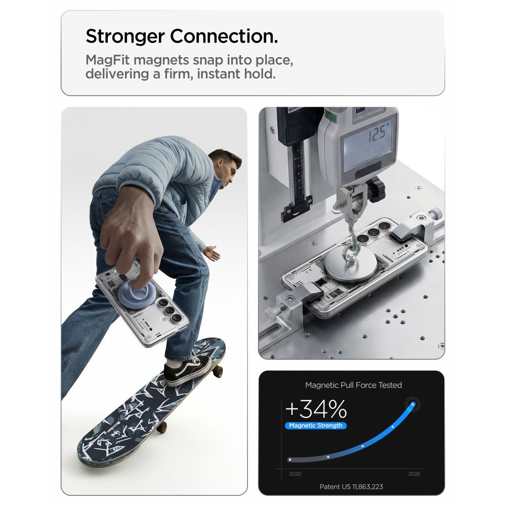 Spigen Ultra Hybrid Mag MagSafe-etui til Samsung Galaxy S26+ Neo One - Transparent
