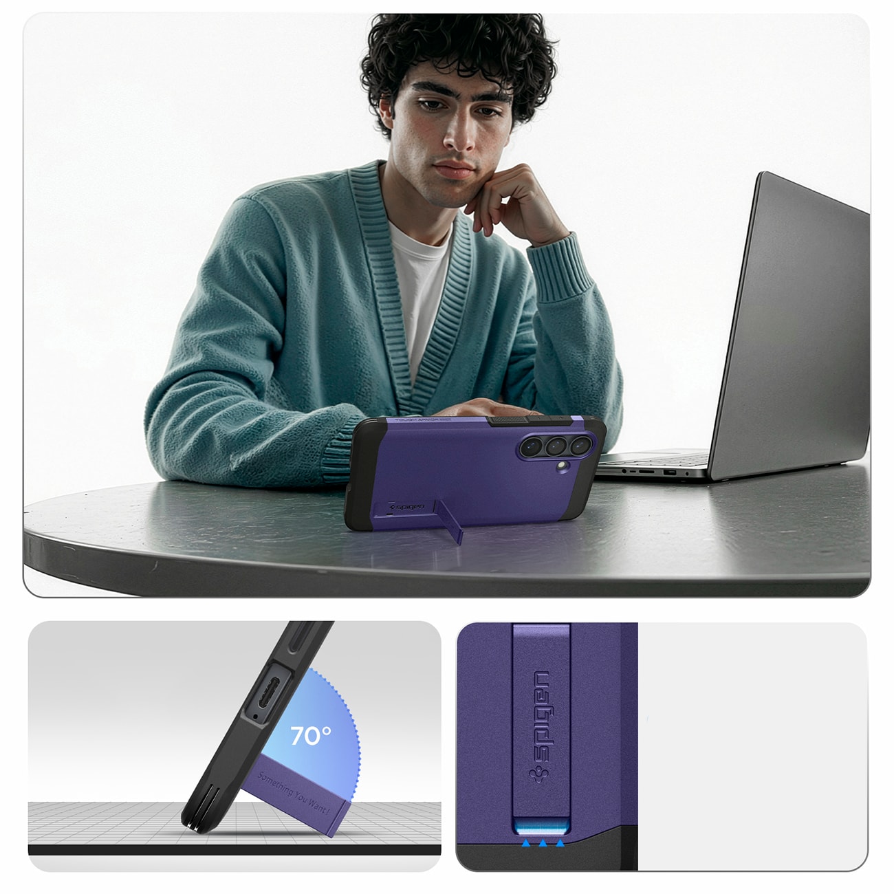 Spigen Tough Armor Mag MagSafe-etui til Samsung Galaxy S26+ - Lilla