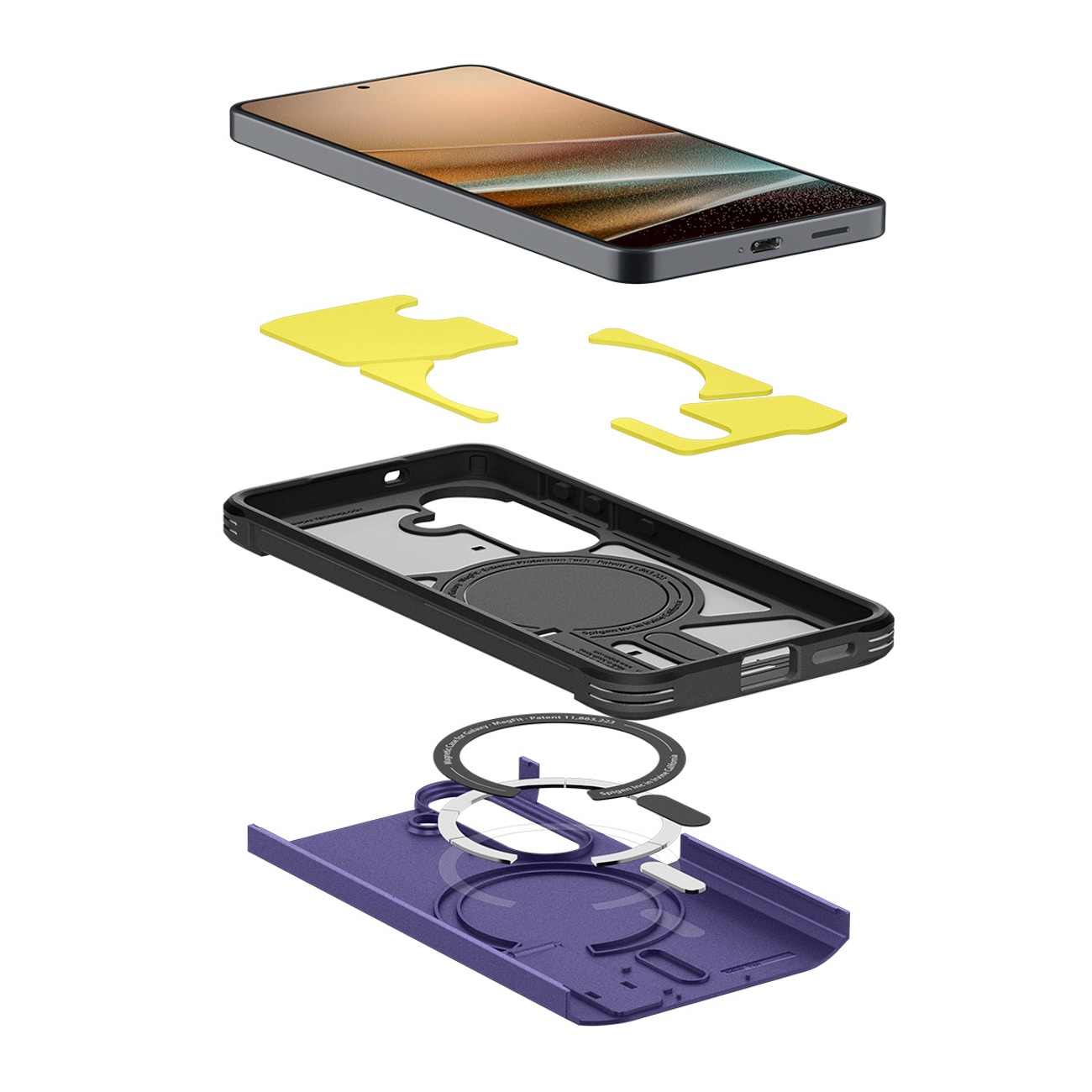Spigen Tough Armor Mag MagSafe-etui til Samsung Galaxy S26+ - Lilla