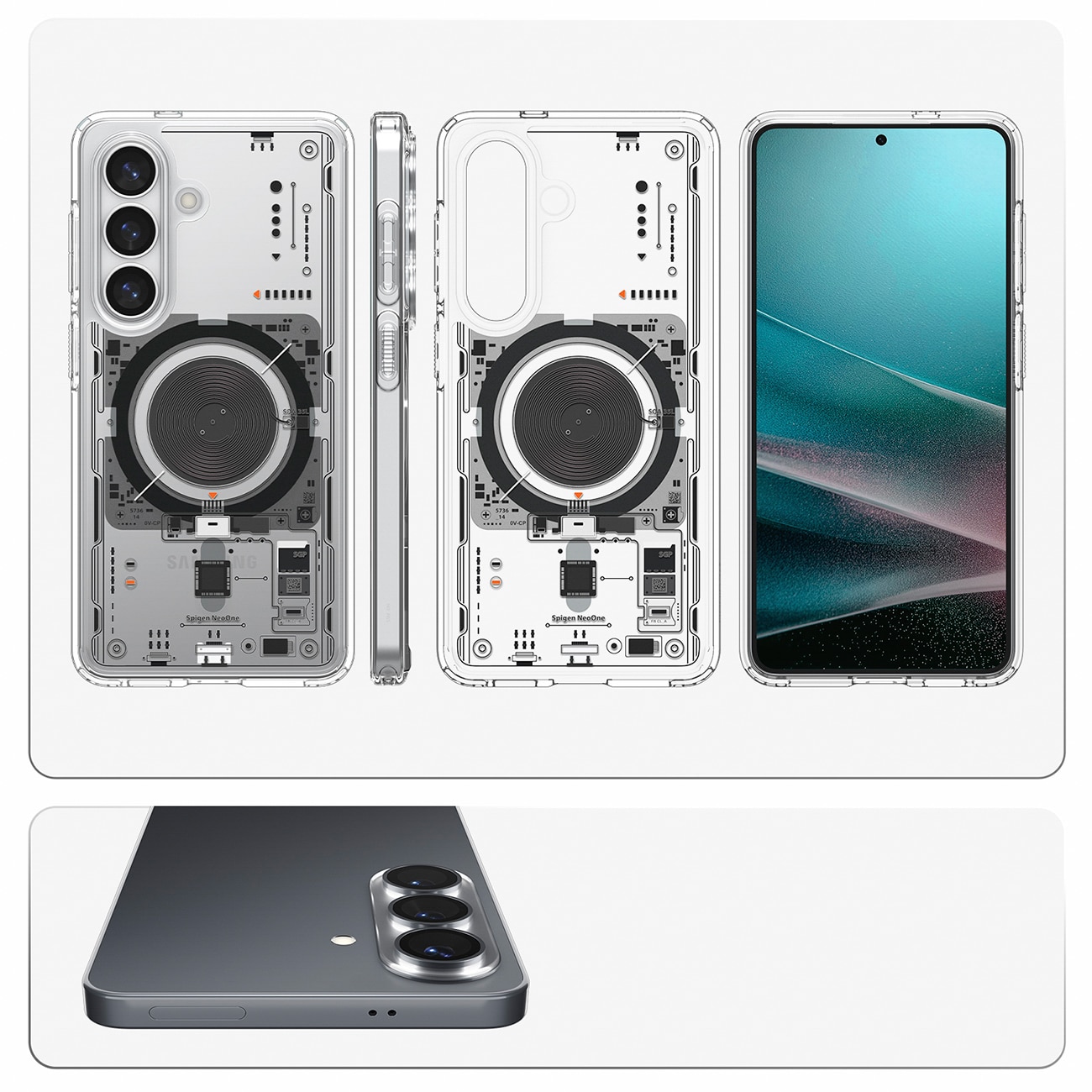 Spigen Ultra Hybrid Mag MagSafe-etui til Samsung Galaxy S26 Neo One - Transparent