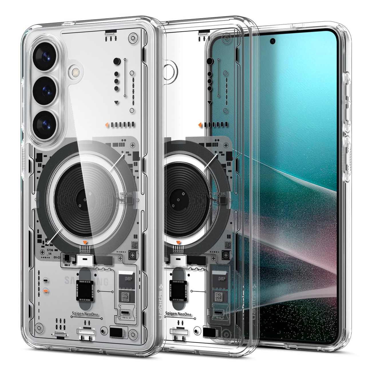 Spigen Ultra Hybrid Mag MagSafe-etui til Samsung Galaxy S26 Neo One - Transparent