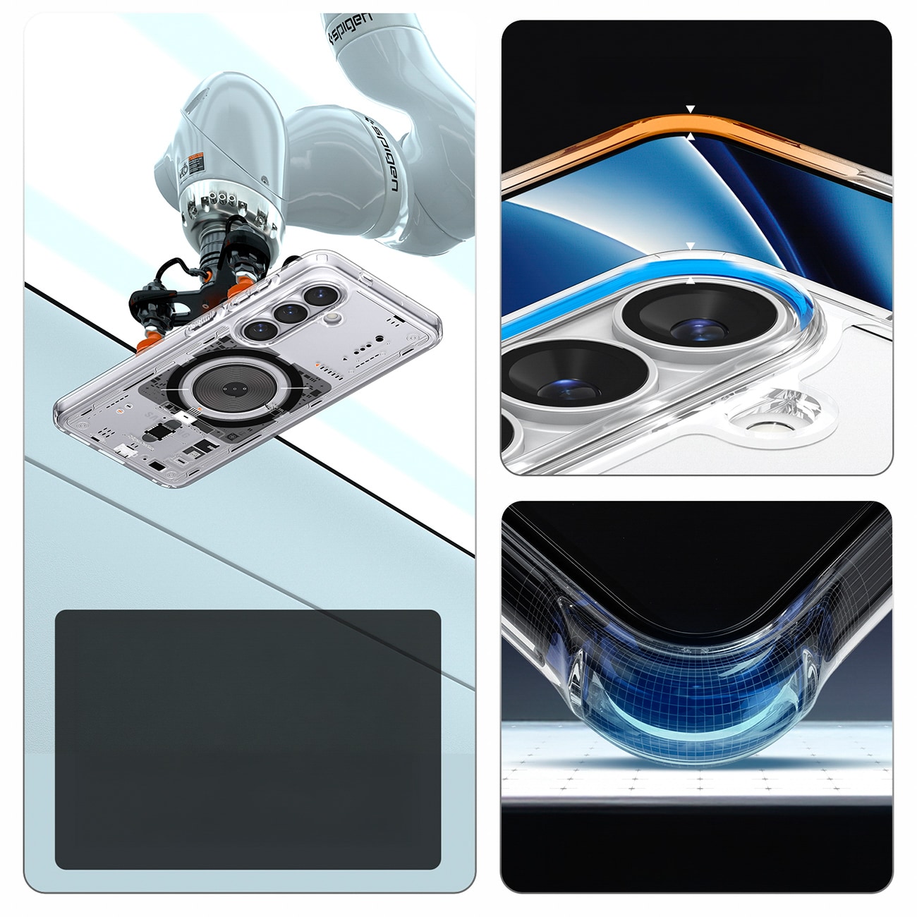 Spigen Ultra Hybrid Mag MagSafe-etui til Samsung Galaxy S26 Neo One - Transparent