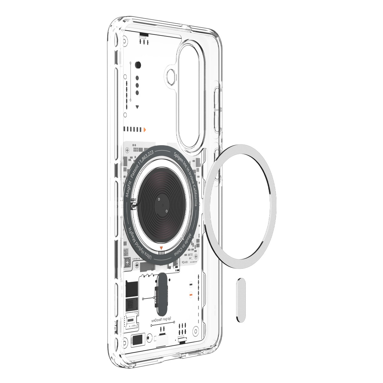 Spigen Ultra Hybrid Mag MagSafe-etui til Samsung Galaxy S26 Neo One - Transparent