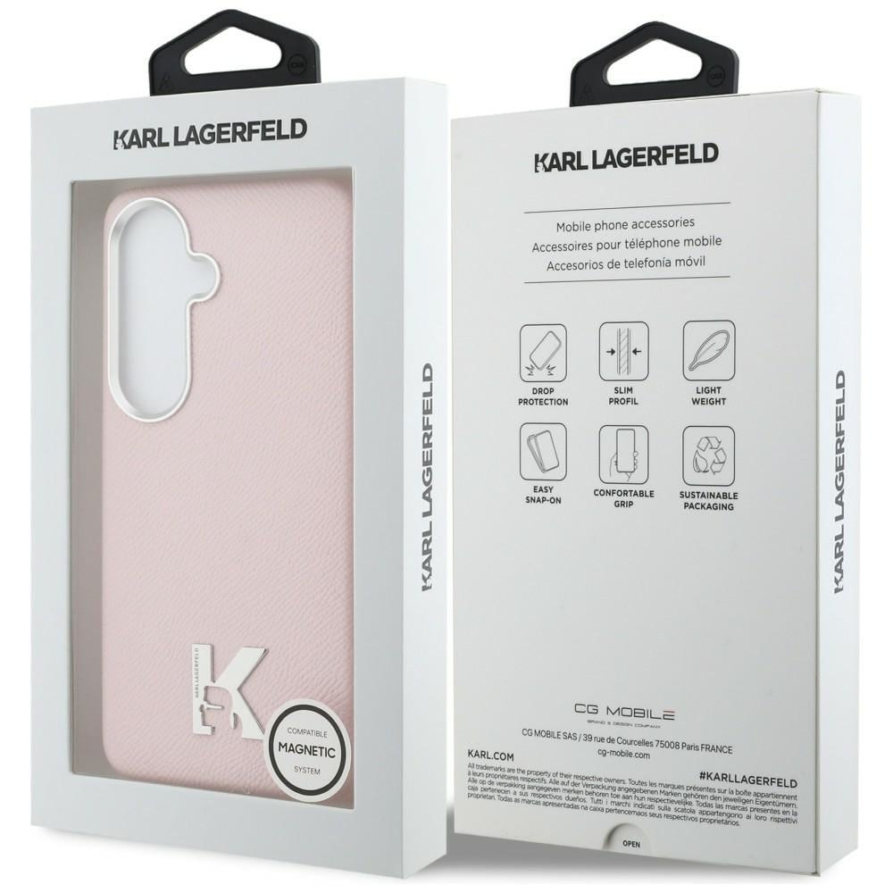 Karl Lagerfeld K Metal Logo MagSafe-etui til Samsung Galaxy S26 - Pink