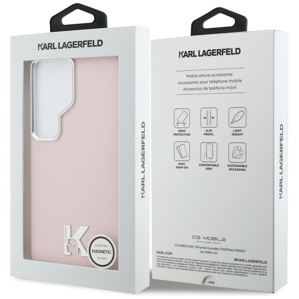 Karl Lagerfeld K Metal Logo MagSafe-etui til Samsung Galaxy S26 Ultra - Pink