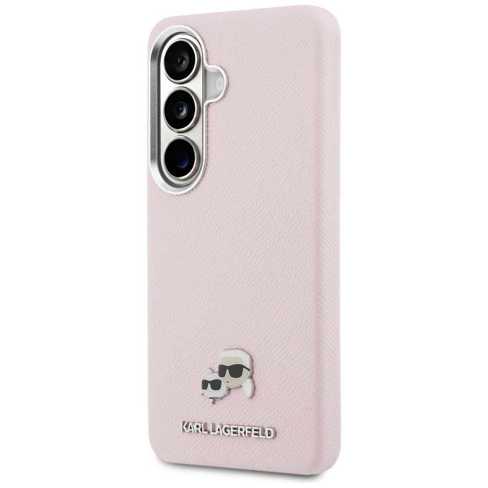 Karl Lagerfeld Saffiano KC Metal Logo MagSafe-etui til Samsung Galaxy S26+ - Pink