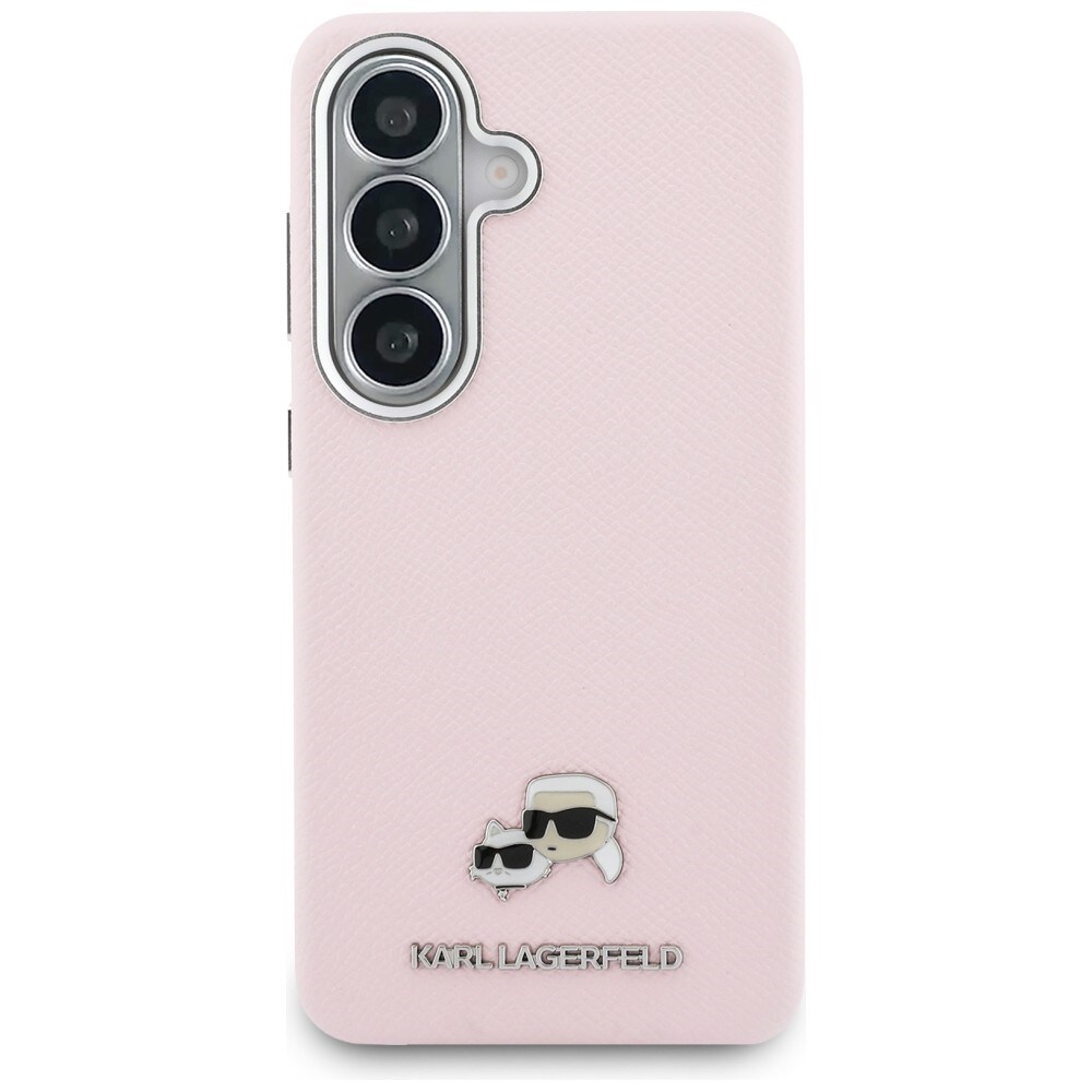 Karl Lagerfeld Saffiano KC Metal Logo MagSafe-etui til Samsung Galaxy S26+ - Pink