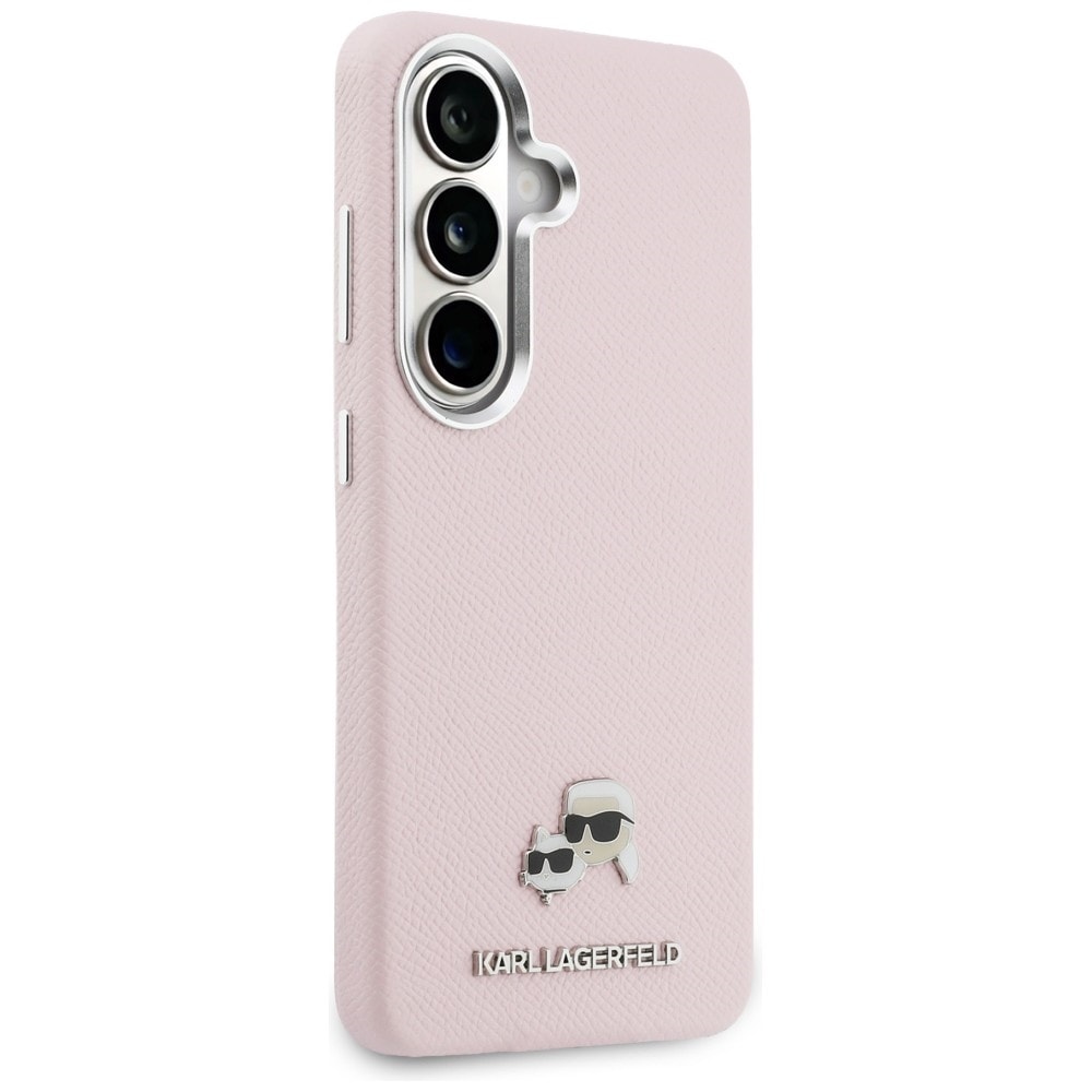 Karl Lagerfeld Saffiano KC Metal Logo MagSafe-etui til Samsung Galaxy S26+ - Pink