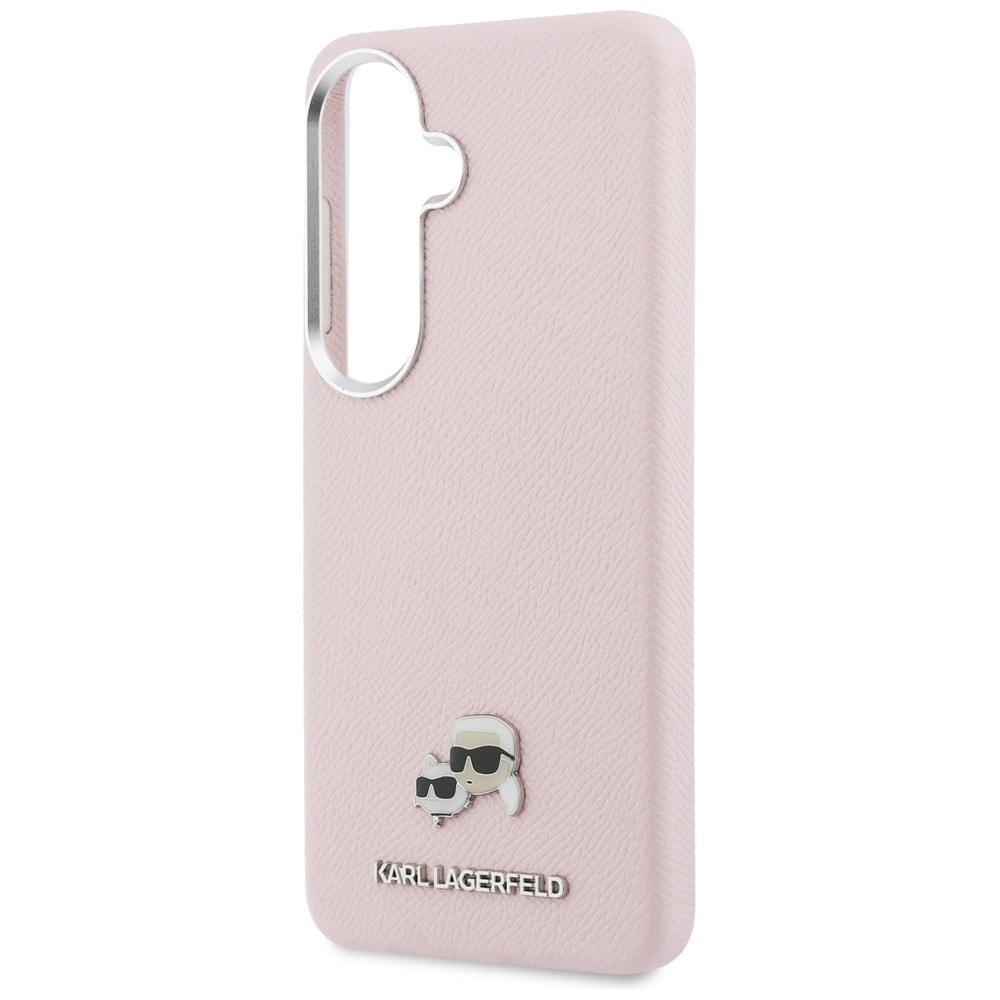 Karl Lagerfeld Saffiano KC Metal Logo MagSafe-etui til Samsung Galaxy S26+ - Pink