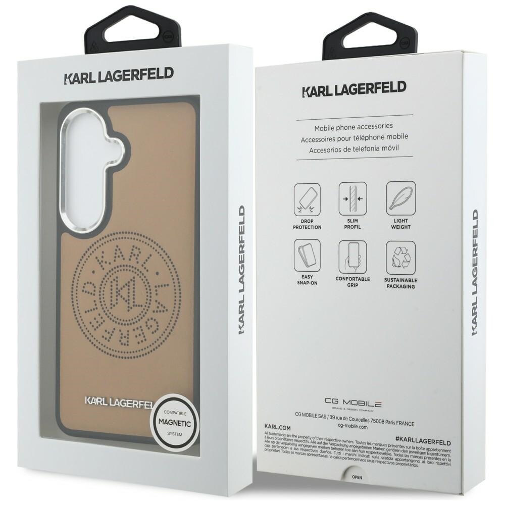 Karl Lagerfeld Perforeret KL MagSafe-etui til Samsung Galaxy S26 - Brun