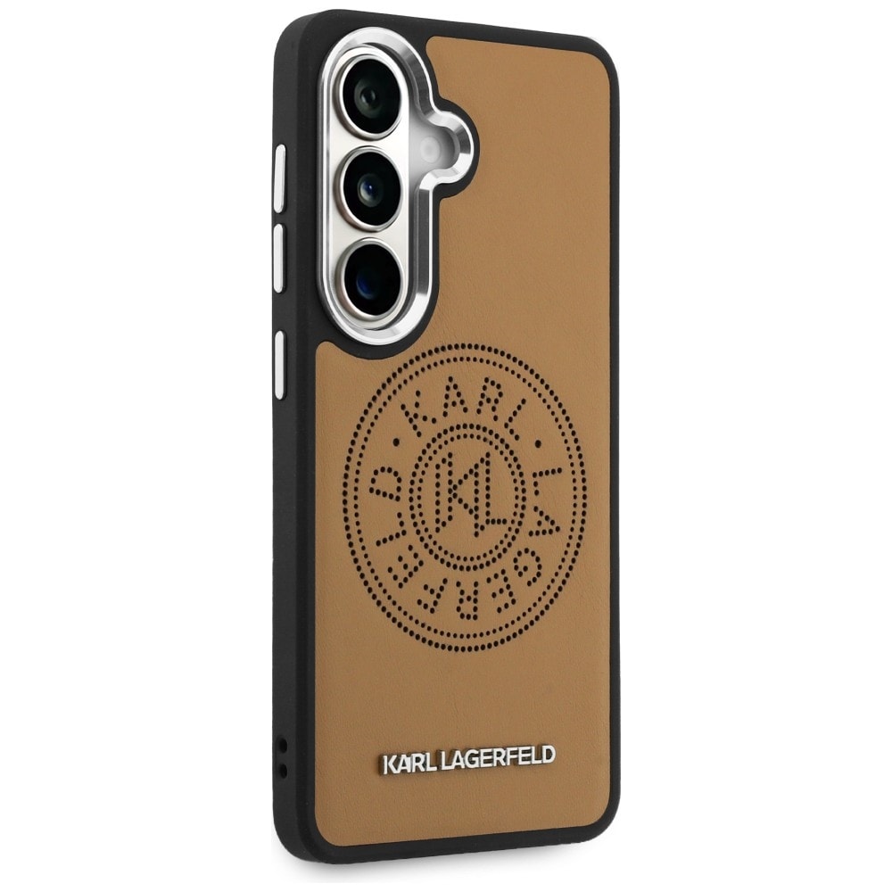 Karl Lagerfeld Perforeret KL MagSafe-etui til Samsung Galaxy S26+ - Brun
