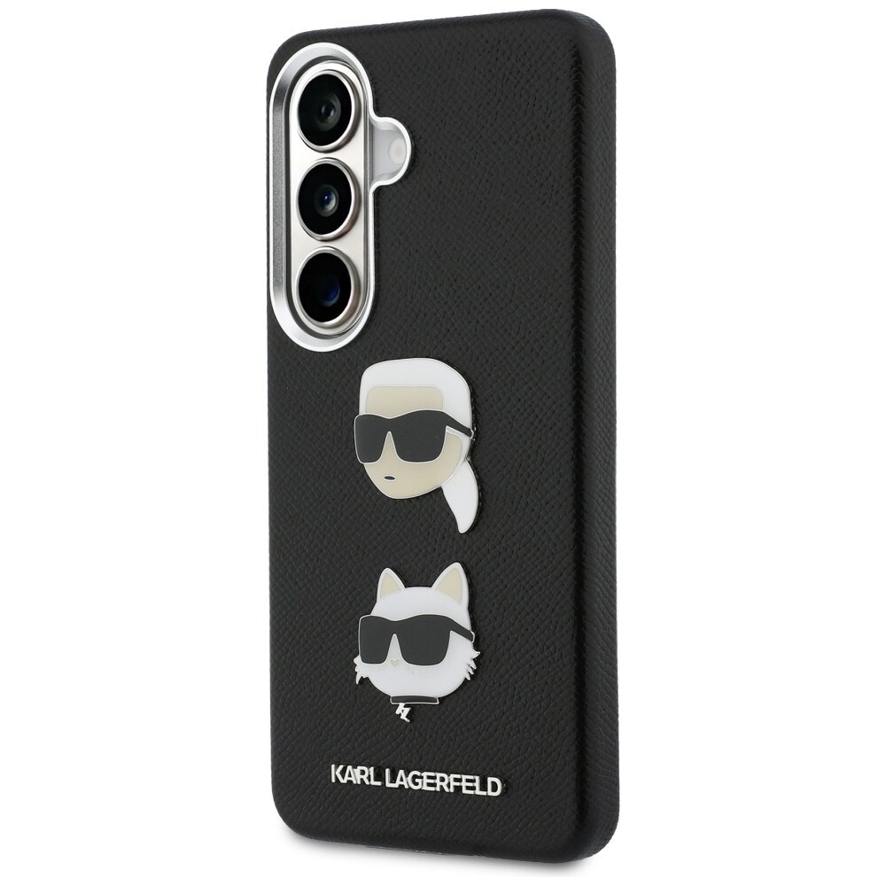 Karl Lagerfeld Saffiano Double Heads metaltaske til Samsung Galaxy S26 - Sort