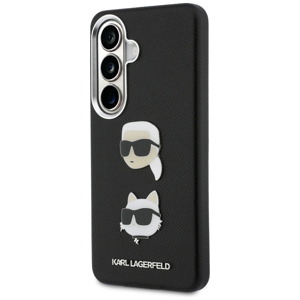 Karl Lagerfeld Saffiano Double Heads metaltaske til Samsung Galaxy S26+ - Sort