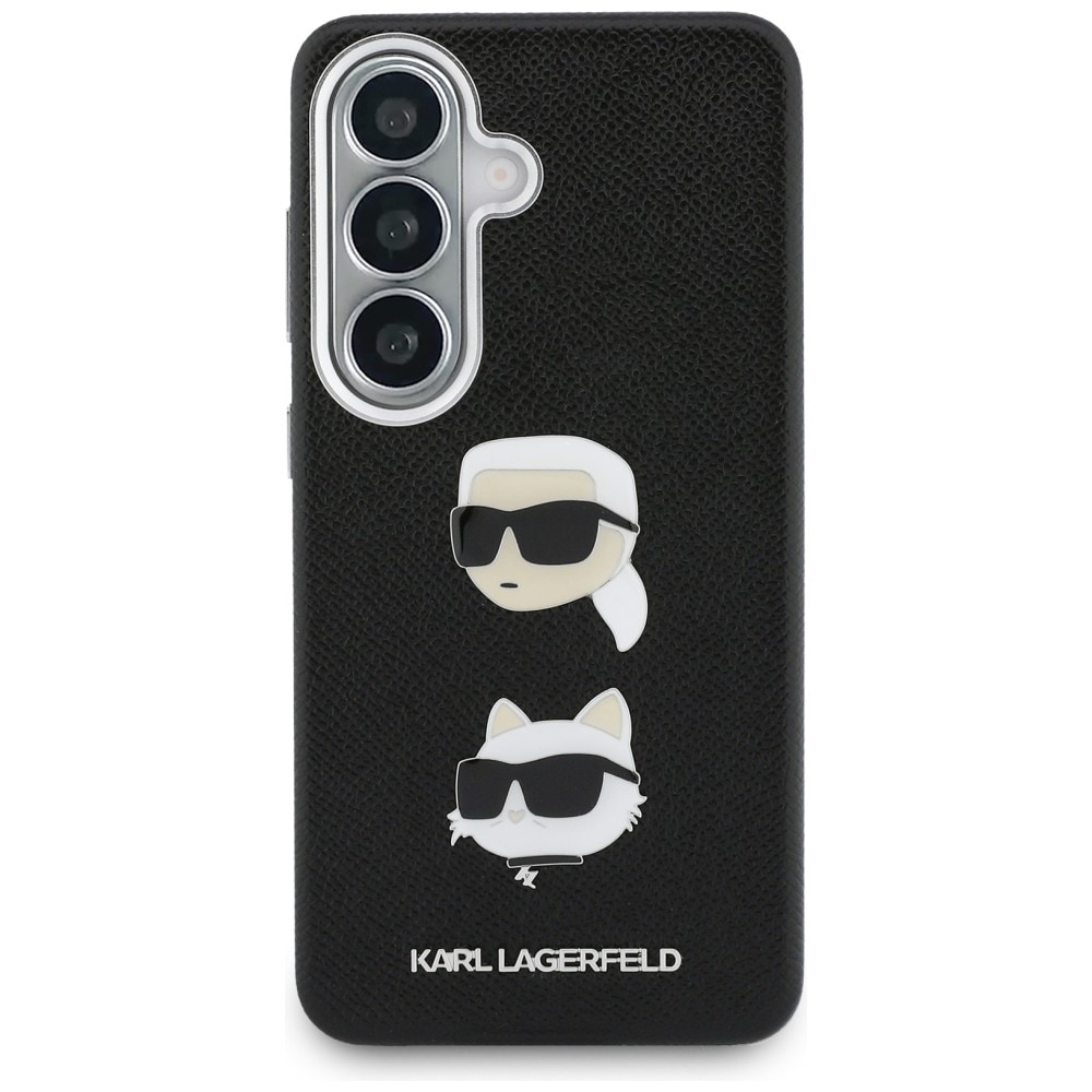 Karl Lagerfeld Saffiano Double Heads metaltaske til Samsung Galaxy S26+ - Sort