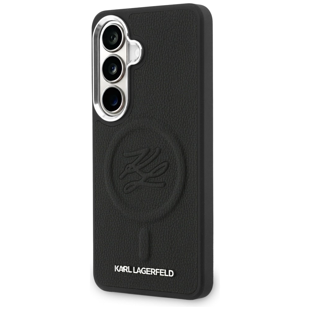 Karl Lagerfeld præget ringinitialer MagSafe-etui til Samsung Galaxy S26+ - Sort