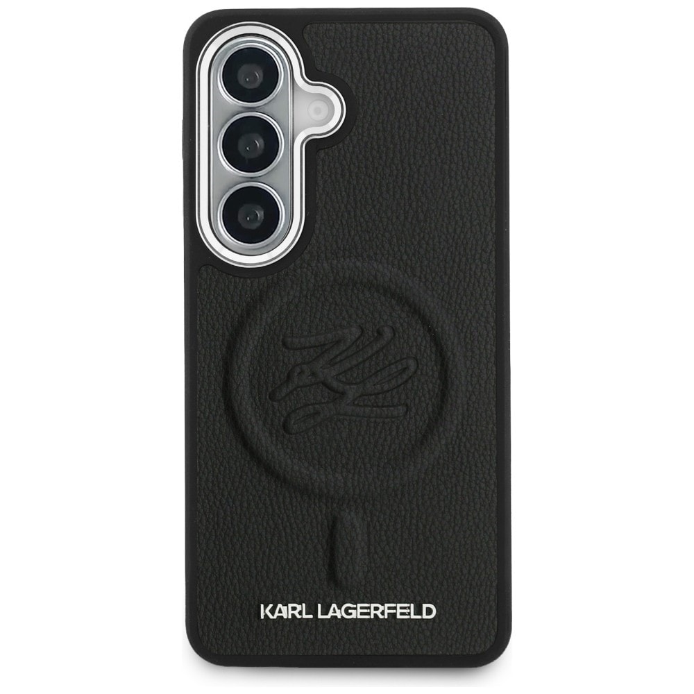 Karl Lagerfeld præget ringinitialer MagSafe-etui til Samsung Galaxy S26+ - Sort