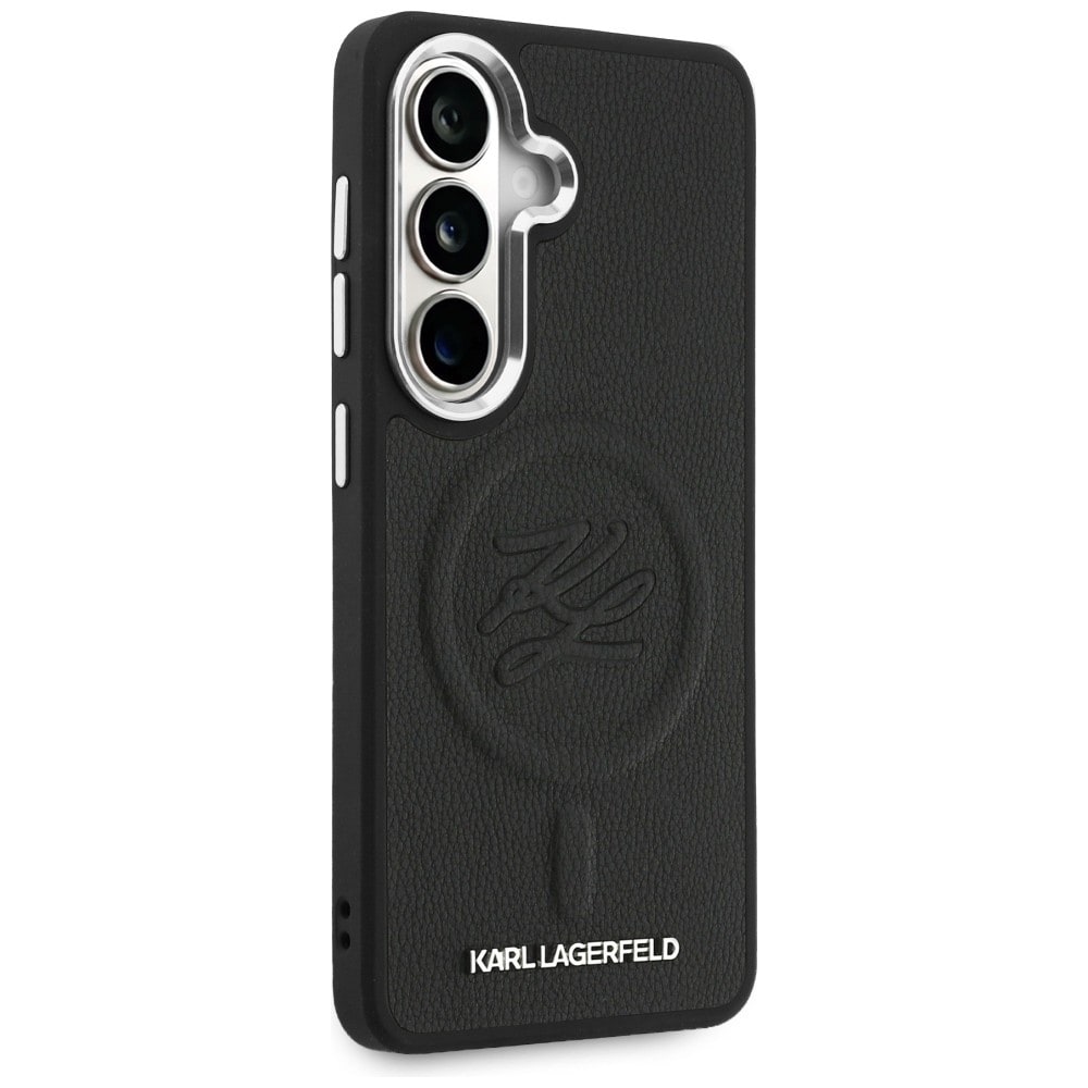 Karl Lagerfeld præget ringinitialer MagSafe-etui til Samsung Galaxy S26+ - Sort
