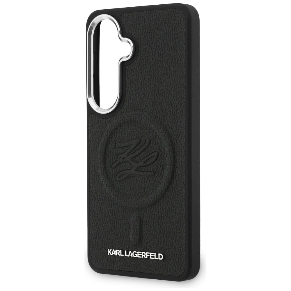 Karl Lagerfeld præget ringinitialer MagSafe-etui til Samsung Galaxy S26+ - Sort