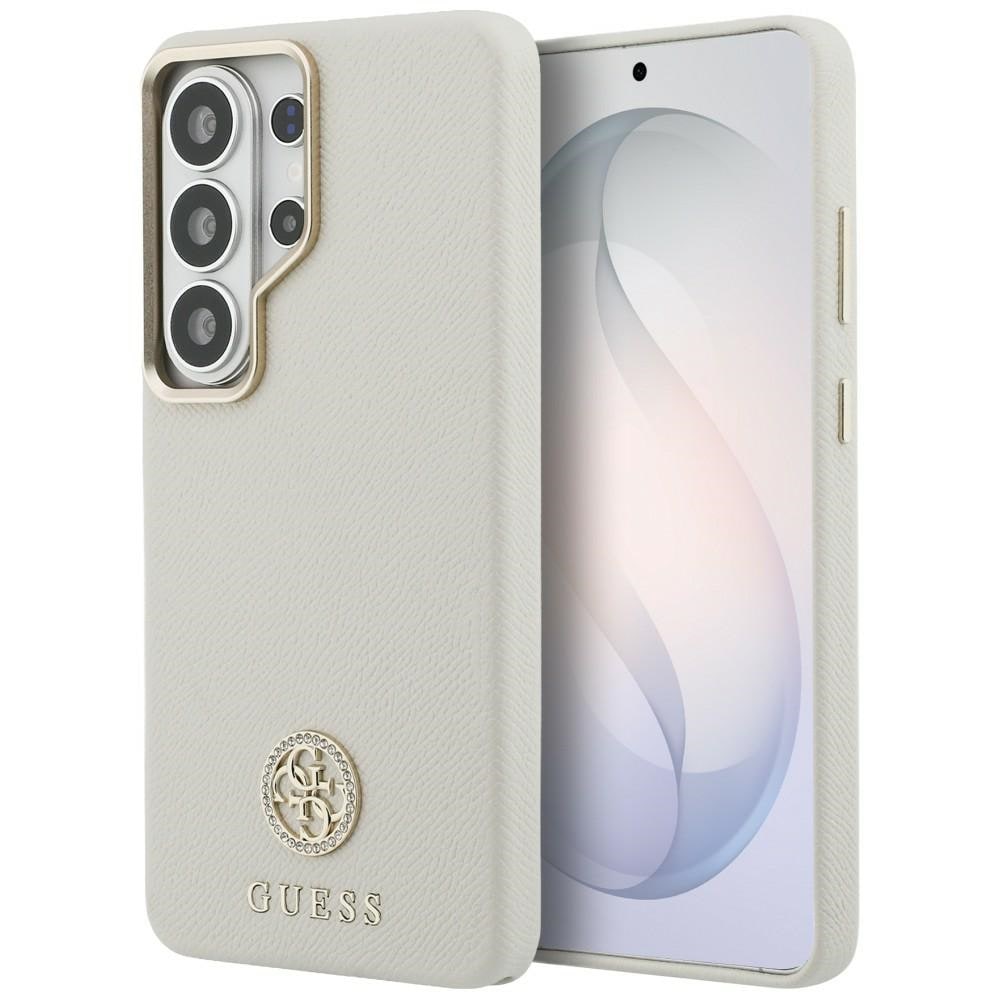 Guess Rhinestone Round Logo MagSafe-etui til Samsung Galaxy S26 Ultra - Beige