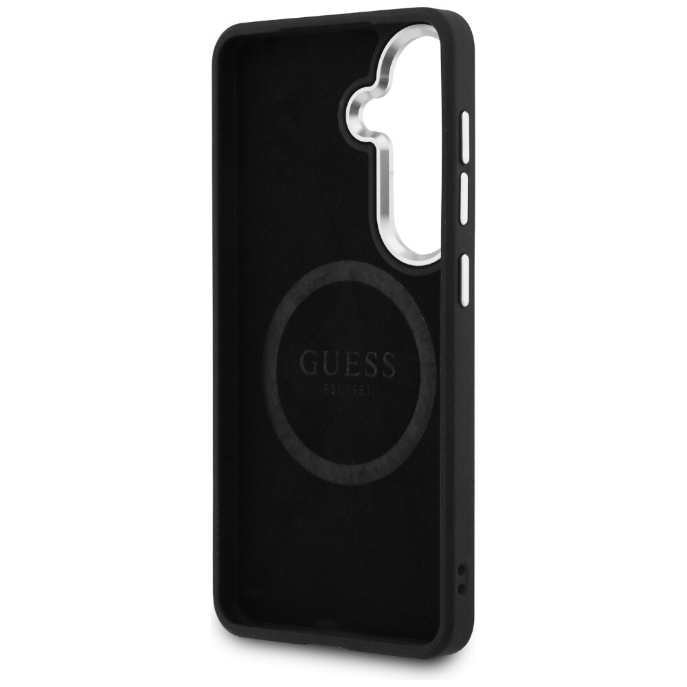 Guess Fast Glitter Triangle MagSafe-etui til Samsung Galaxy S26+ - sort