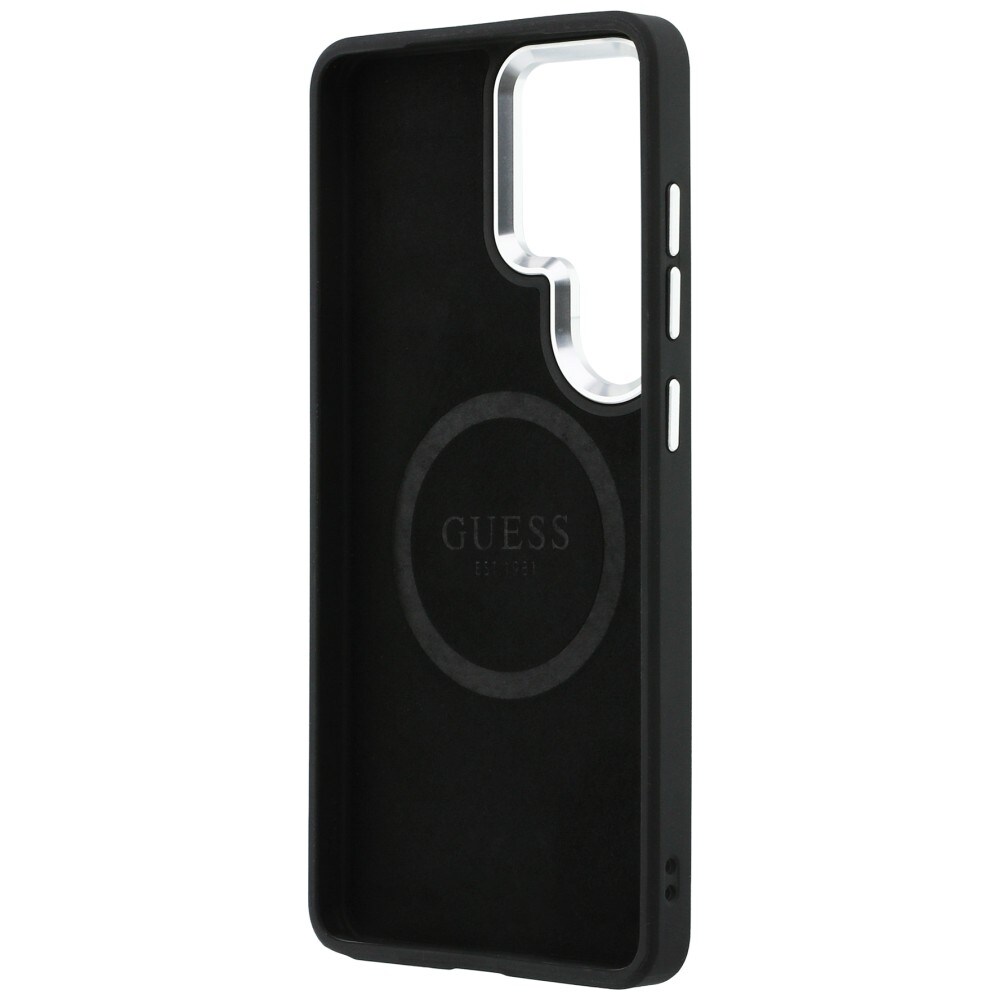 Guess Præget Ring Triangle Logo MagSafe-etui til Samsung Galaxy S26 Ultra - Sort