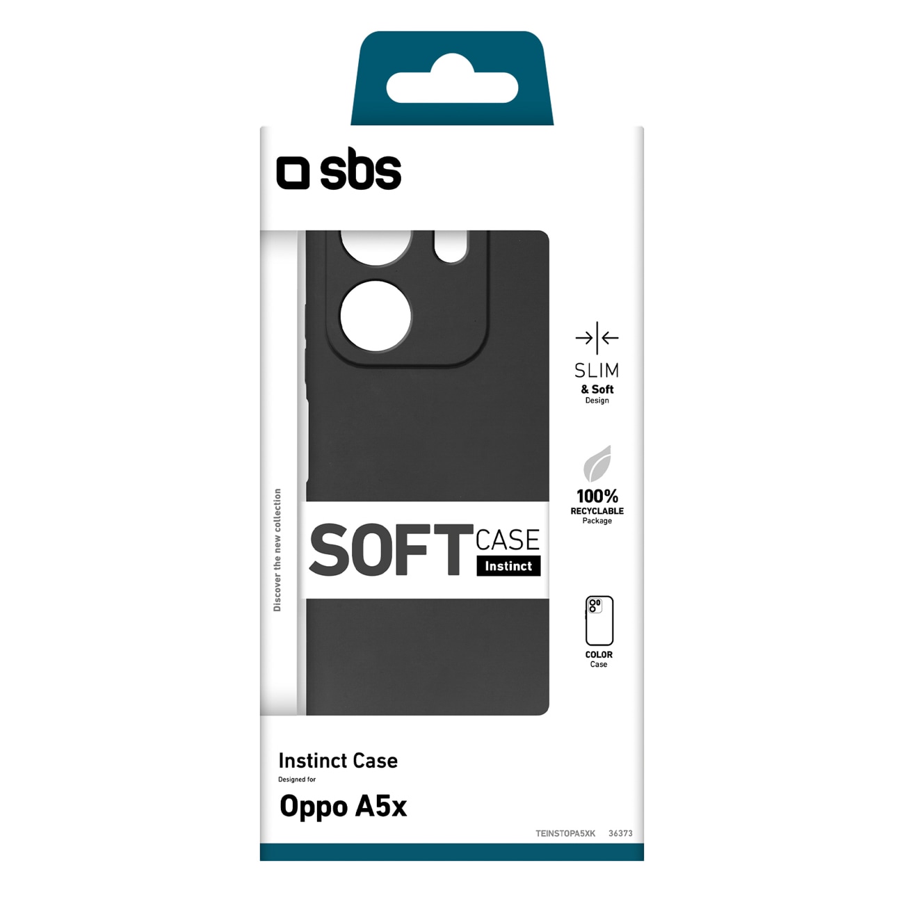 SBS Instinct-etui til Oppo A5X - Sort