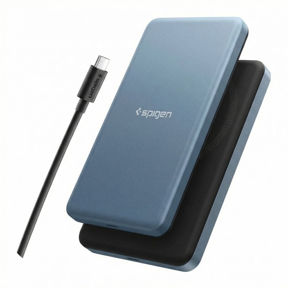 Spigen EA2205MQ Essential MagSafe 5000MAH 22,5W QI2 Power Bank - Marineblå