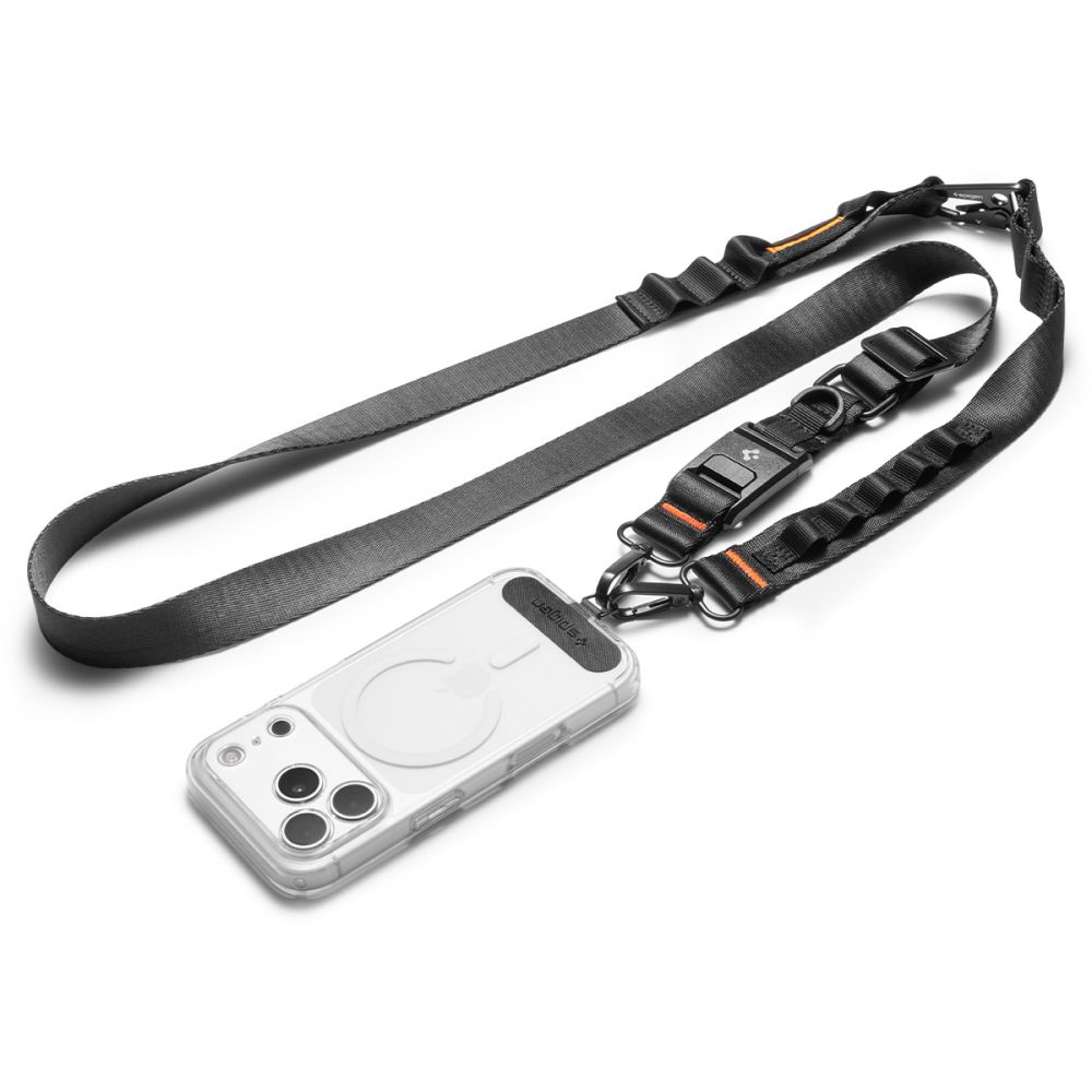 Spigen DA30M Stap Crossbody Phone Lanyard - Sort