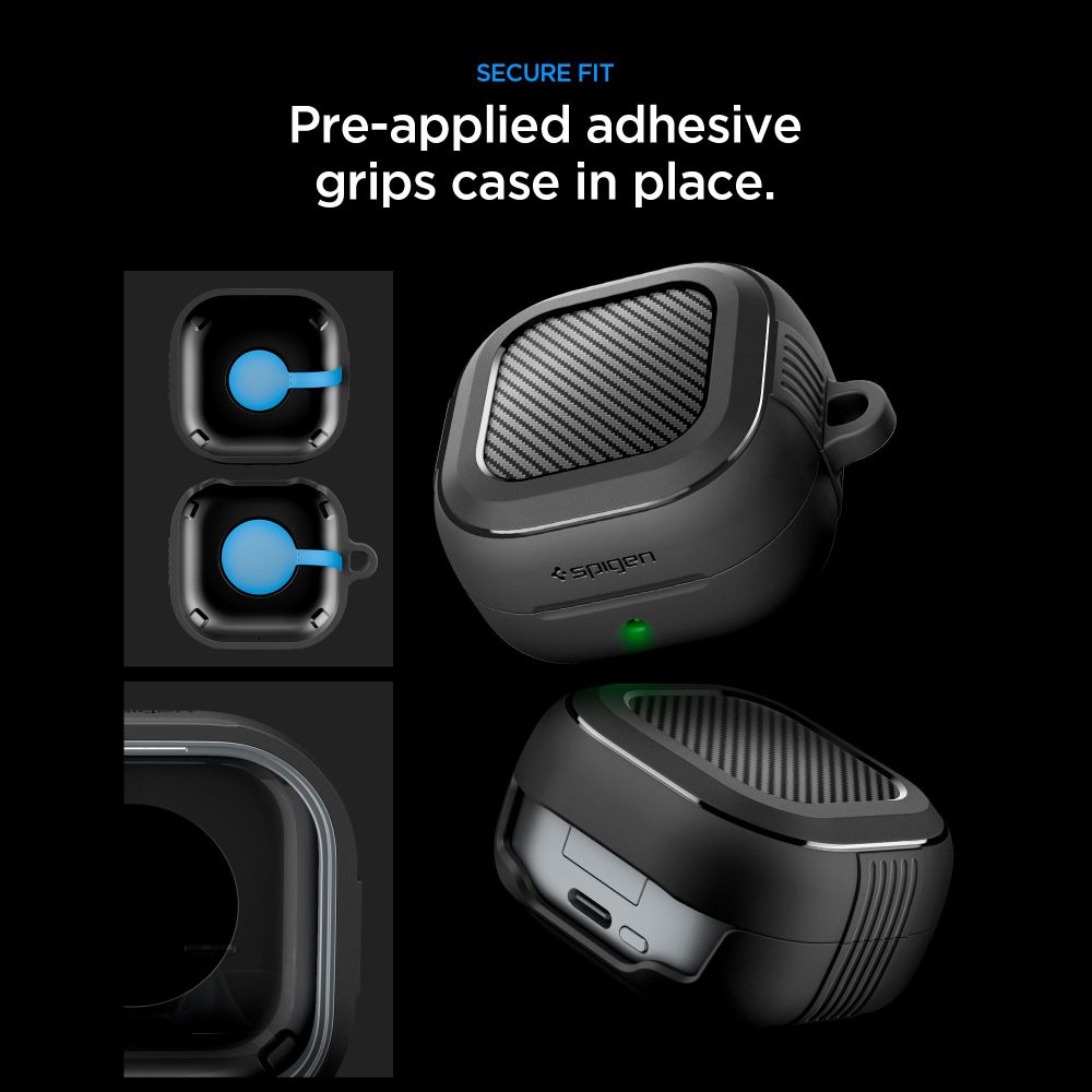 Spigen Robust panseretui til Samsung Galaxy Buds 4 / 4 Pro - mat sort