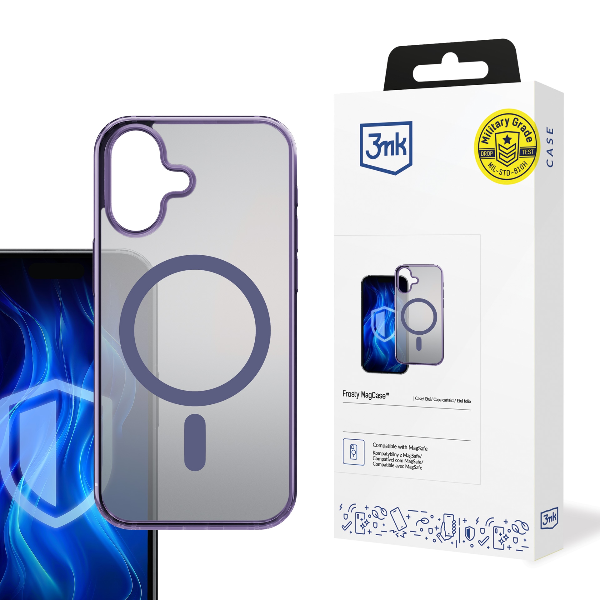 3mk Frosty MagCase Purple til Apple iPhone 16 Plus - lilla