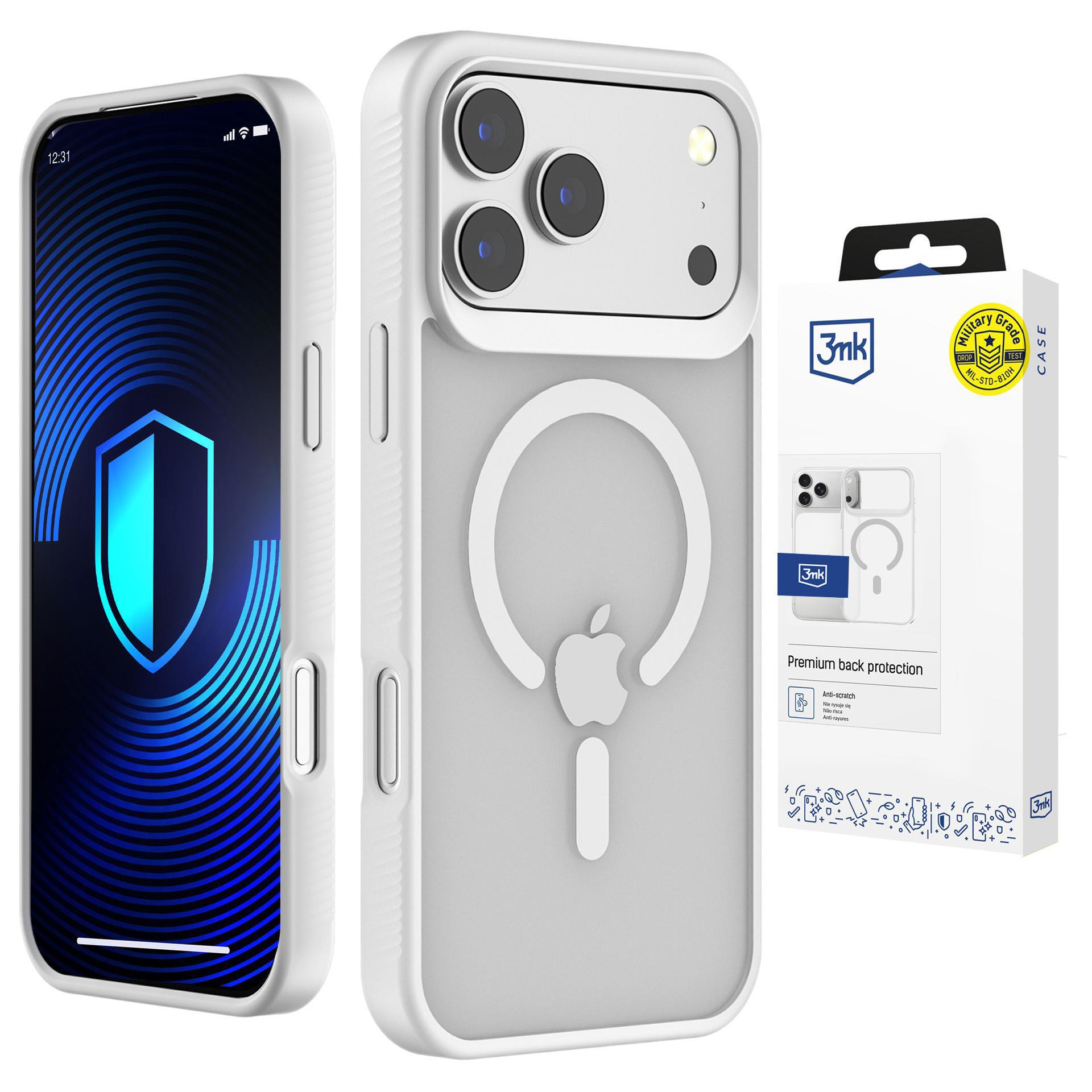 3mk Smoke MagCase til iPhone 17 Pro - hvid-translucent