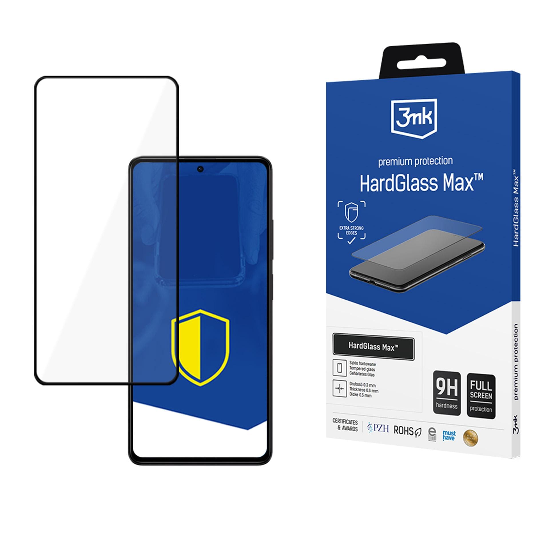 3mk HardGlass Max Black Full Coverage Reinforced Tempered Glass til Google Pixel 8 5G