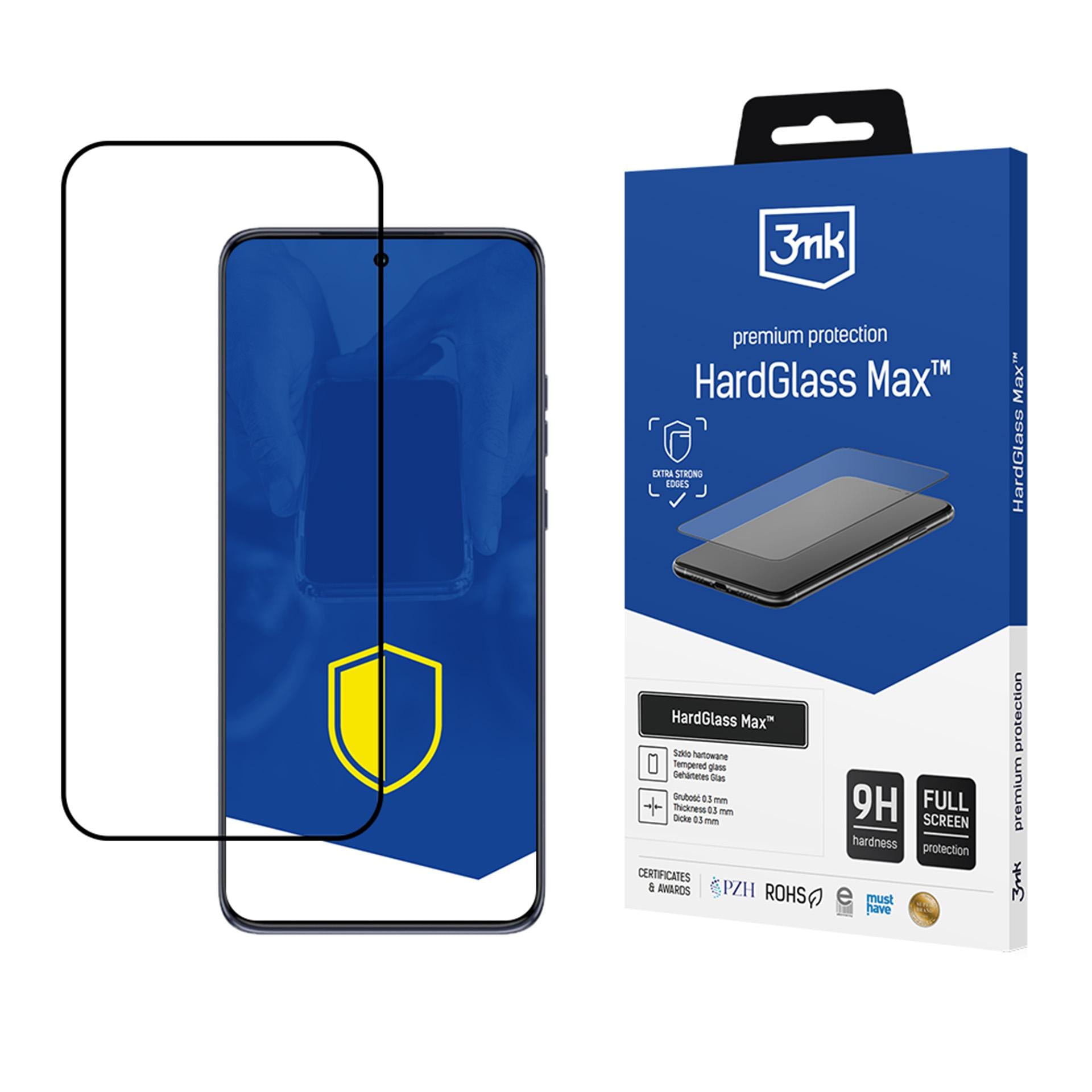 Forstærket hærdet glas til fuld skærm 3mk HardGlass Max Black til Motorola Edge 50 Neo