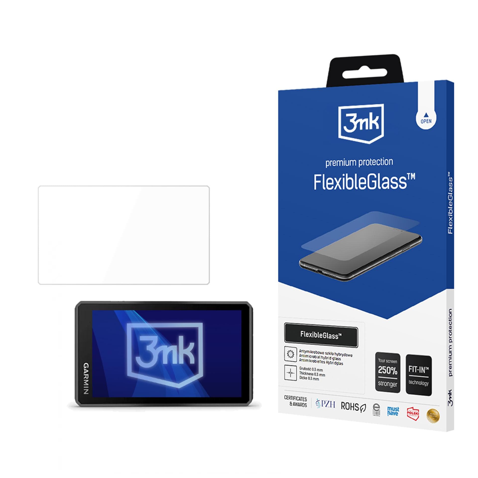 3mk FlexibleGlass Hybridglas til Garmin zumo XT3 4.7"