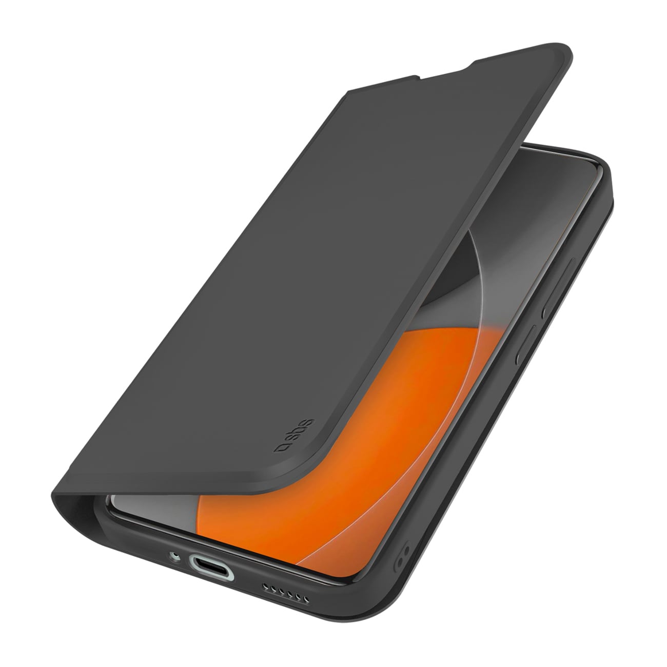 SBS Wallet Smooth Case til Xiaomi Redmi Note 15 Pro med flip - Sort