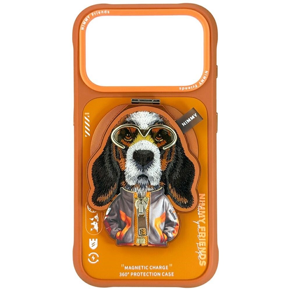 Nimmy Cool&Cute 2.0 Hundetaske til iPhone 17 Pro Max med magnetisk ophæng - Orange