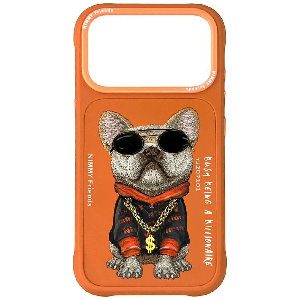 Nimmy Glasses Cool Dog-etui til iPhone 17 Pro Max - Orange