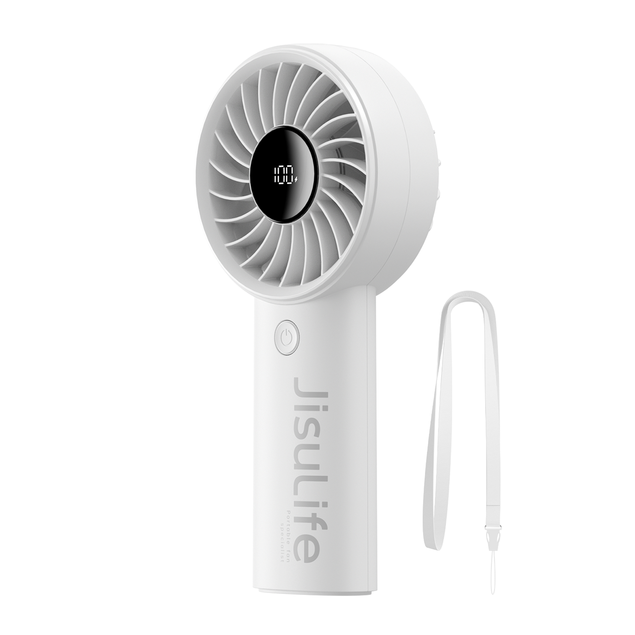 Jisulife håndholdt ventilator Life4 3600mAh bærbar USB ventilator - grå