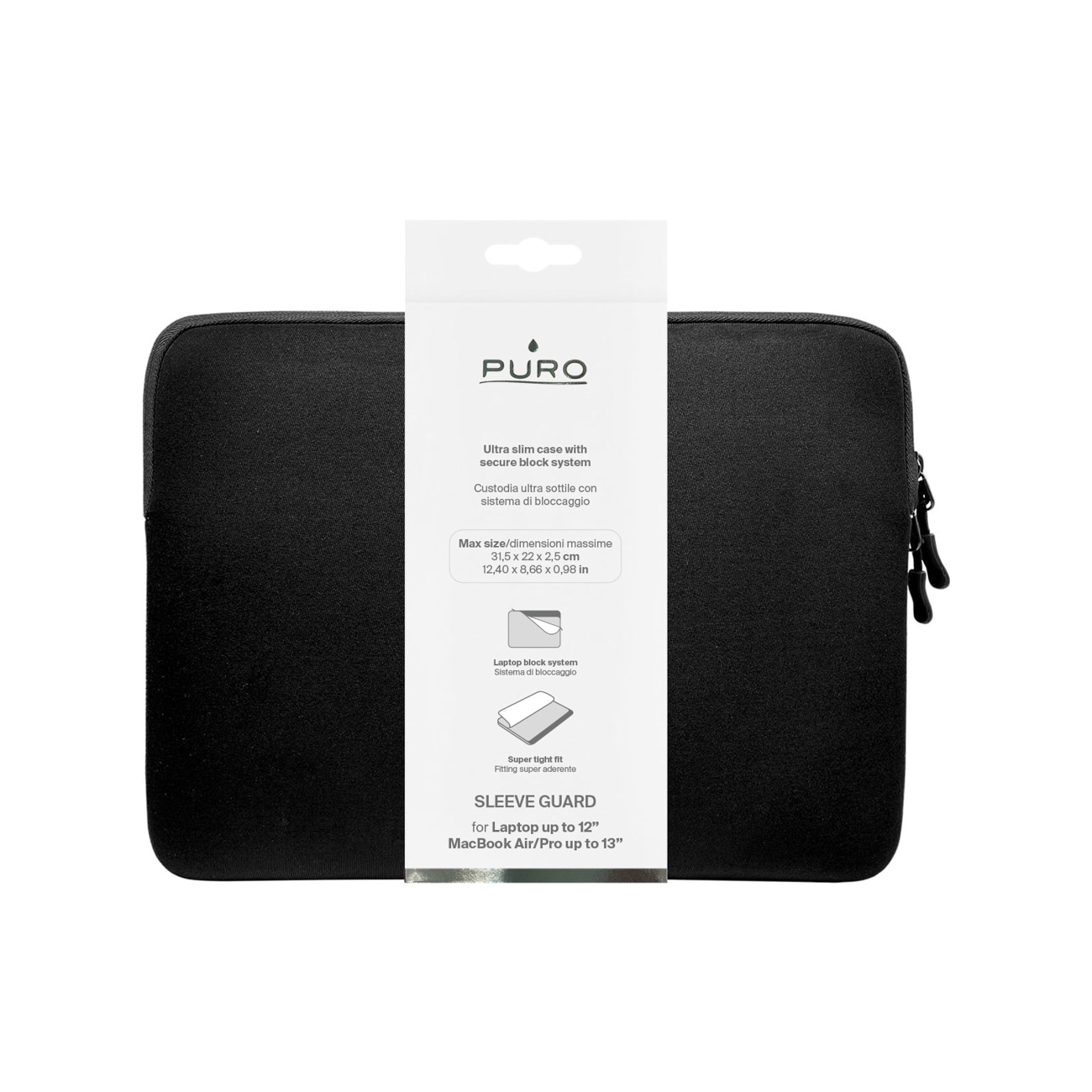 Puro Slim Guard 13" taske til bærbar computer - sort