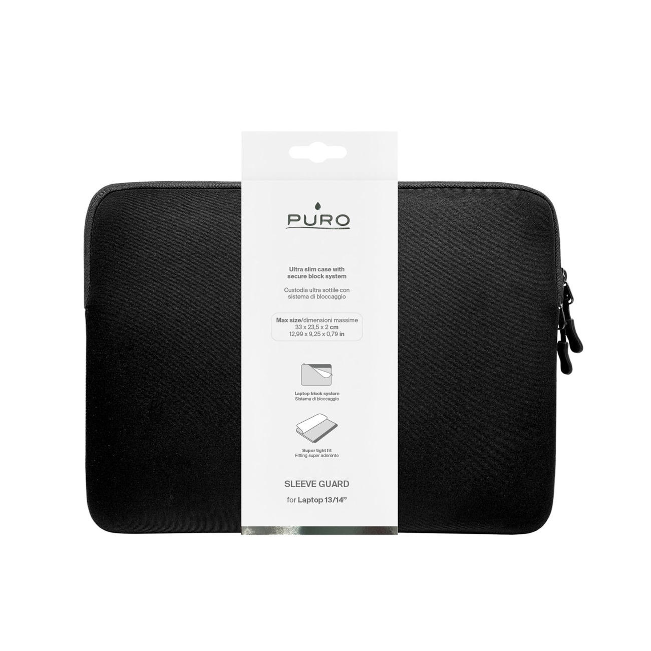 Puro Slim Guard 14" taske til bærbar computer - sort