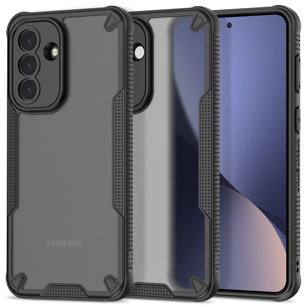 Tech-Protect Rugged Shield-etui til Samsung Galaxy A57 5G - Gennemsigtig sort