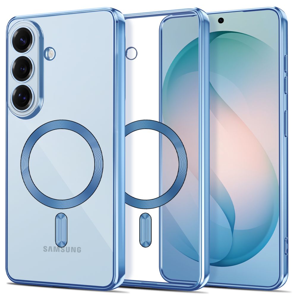 Tech-Protect MagFlex MagSafe-etui til Samsung Galaxy S26 - Gennemsigtig blå