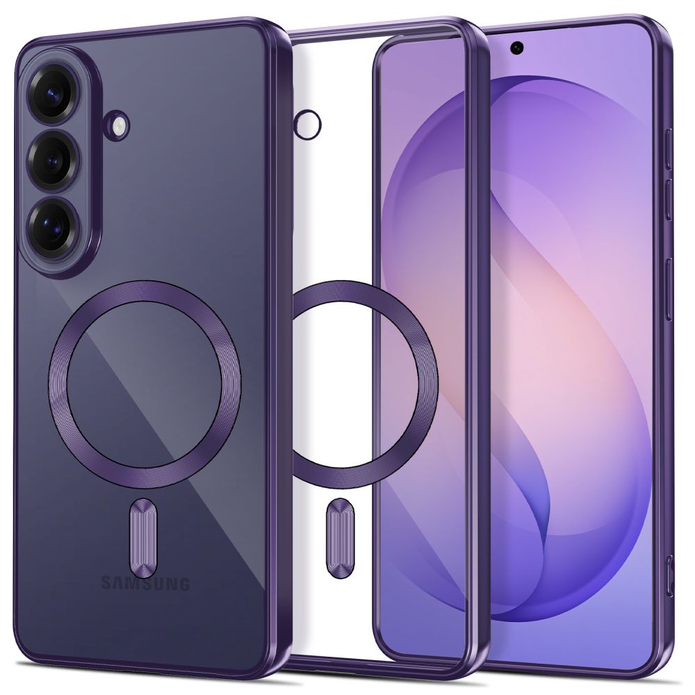 Tech-Protect MagFlex MagSafe-etui til Samsung Galaxy S26 - gennemsigtig lilla