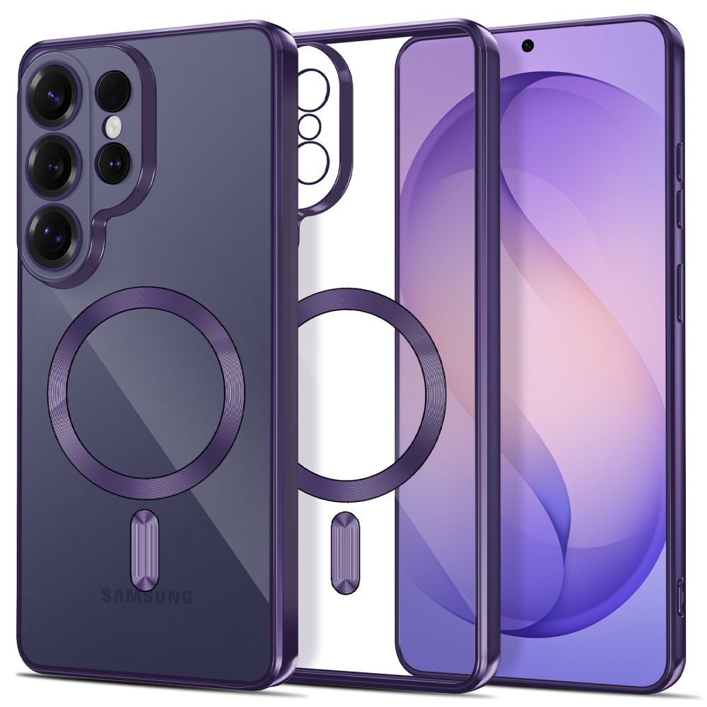 Tech-Protect MagFlex MagSafe-etui til Samsung Galaxy S26 Ultra - gennemsigtig lilla