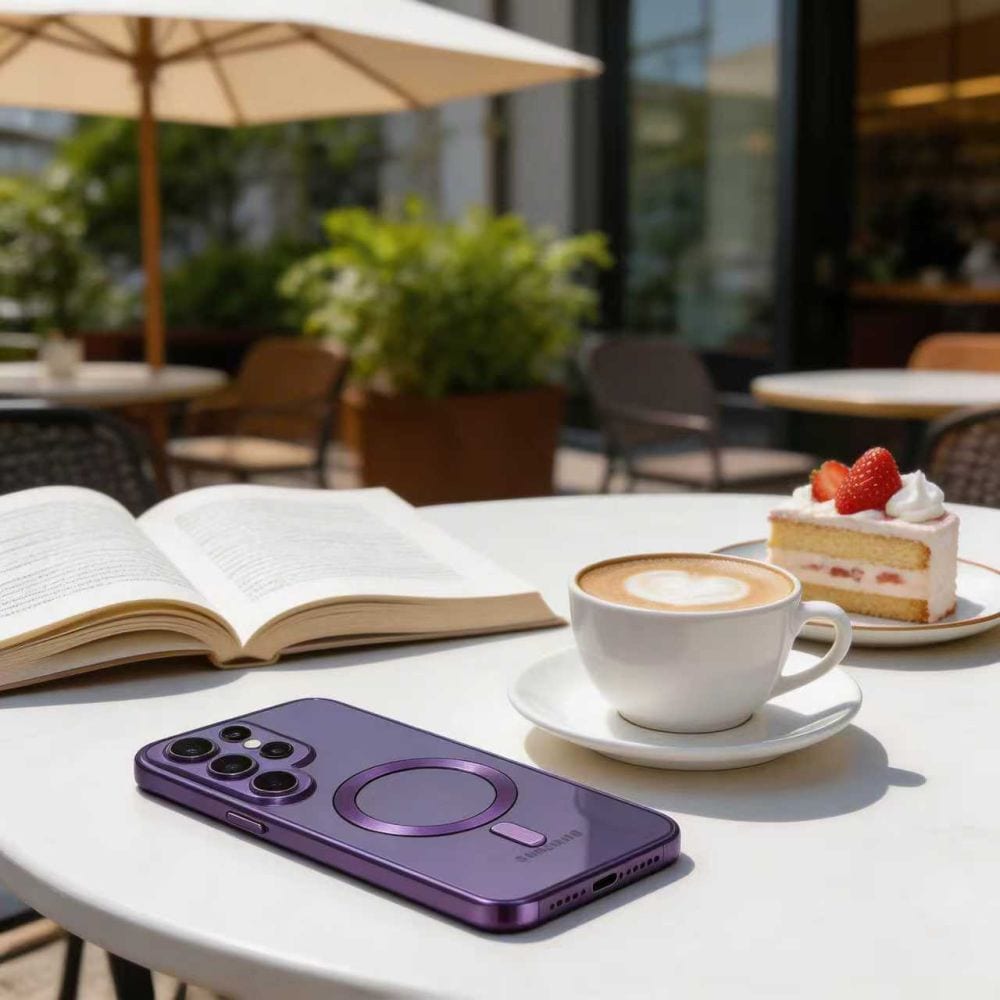 Tech-Protect MagFlex MagSafe-etui til Samsung Galaxy S26 Ultra - gennemsigtig lilla