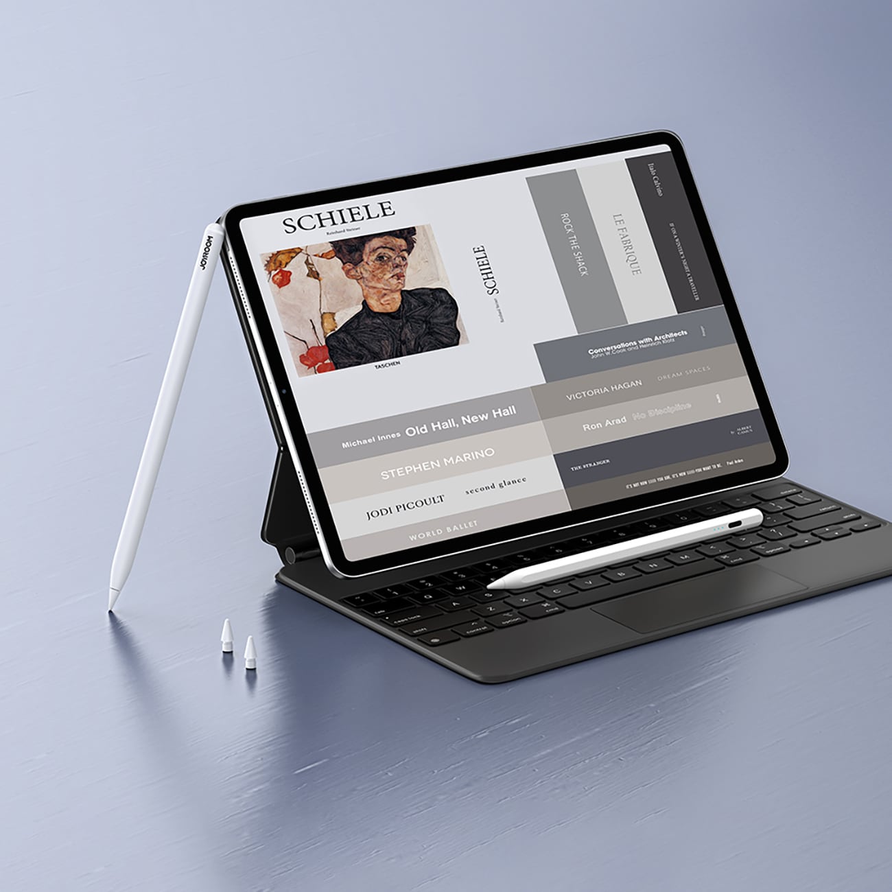 Joyroom JR-X9S Pro Active Stylus med 2 udskiftelige spidser - hvid