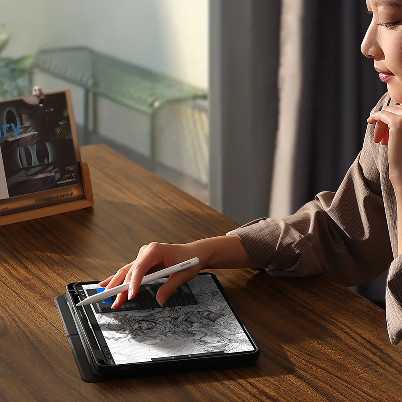 Joyroom JR-X9S Pro Active Stylus med 2 udskiftelige spidser - hvid