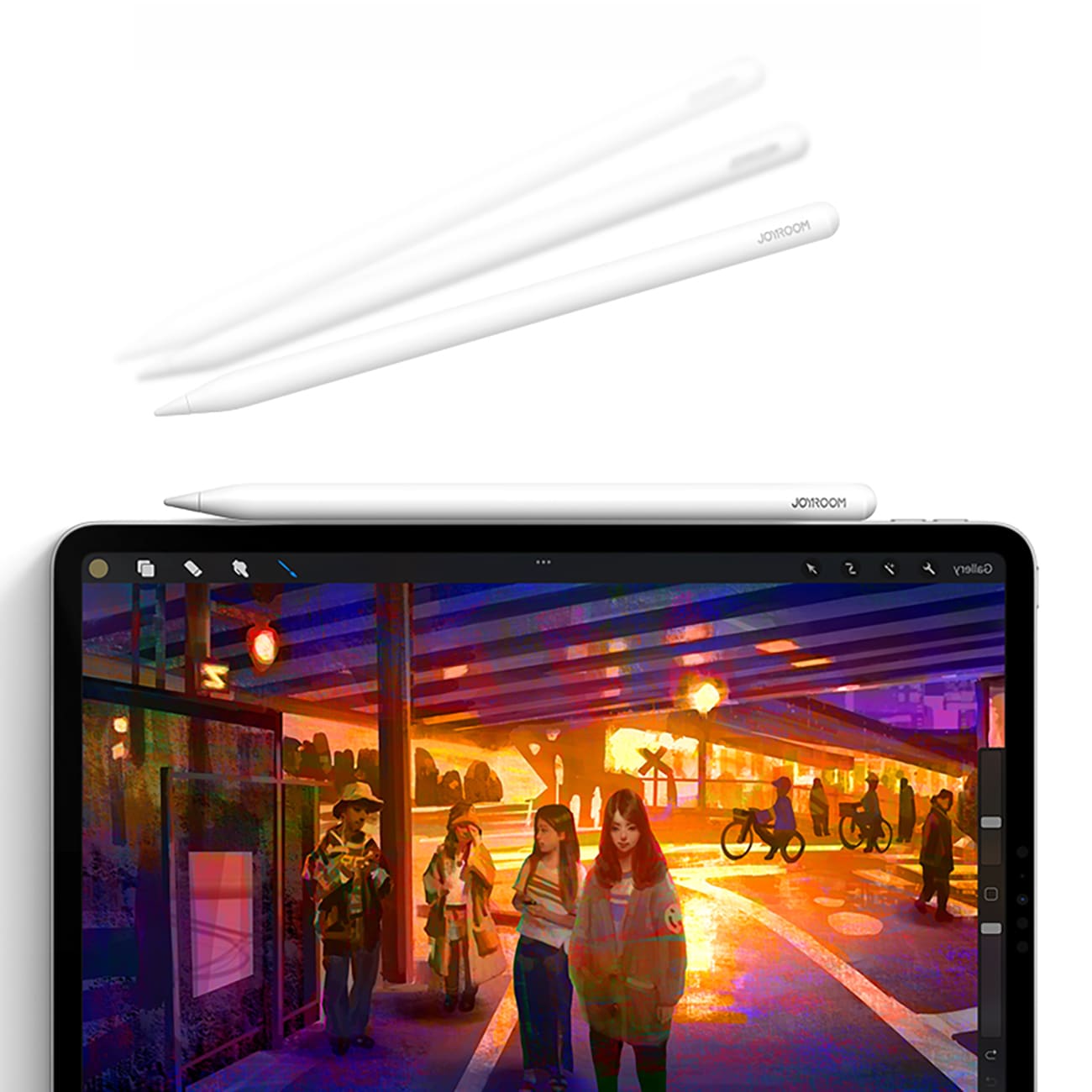 Joyroom JR-X9S Pro Active Stylus med 2 udskiftelige spidser - hvid