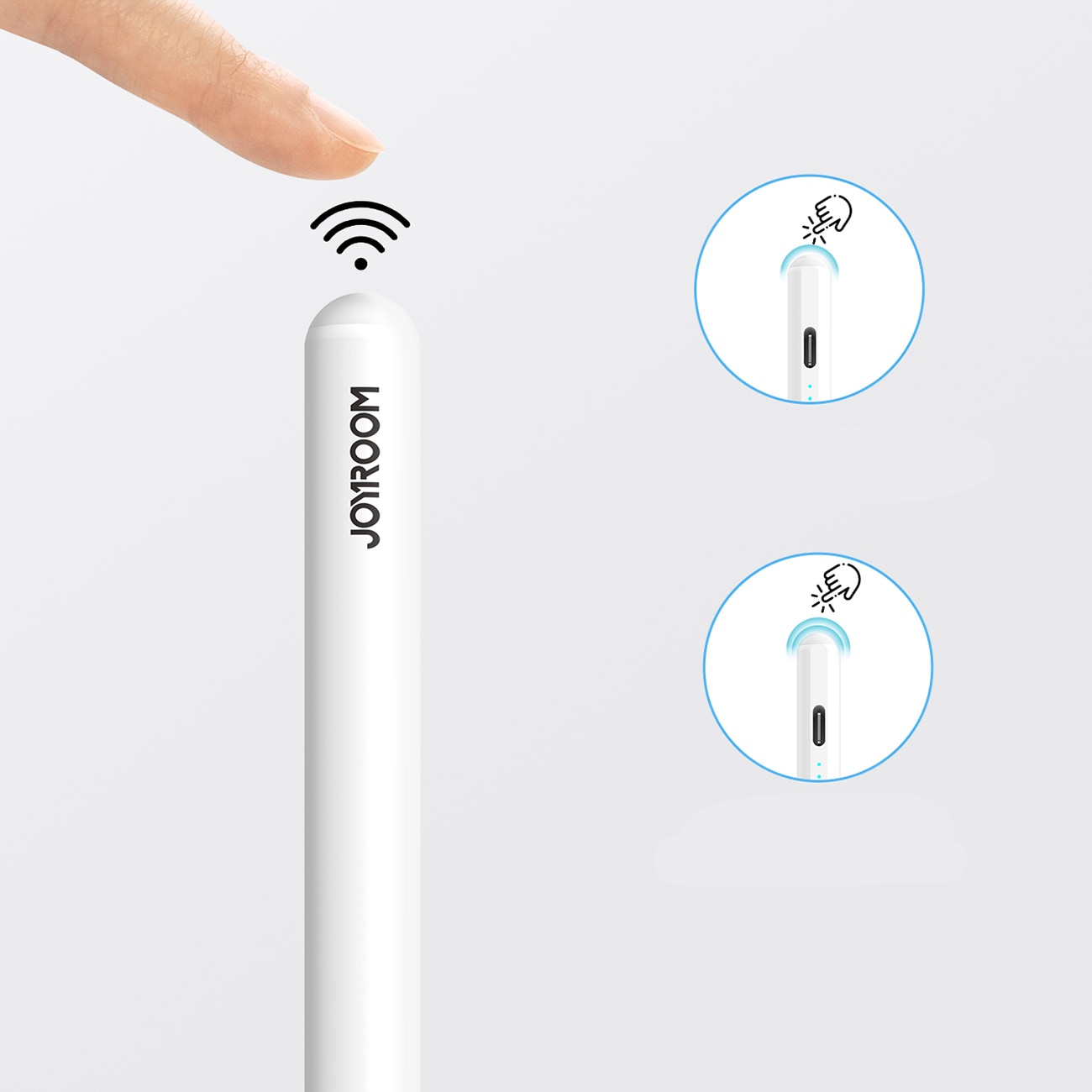 Joyroom JR-X9S Pro Active Stylus med 2 udskiftelige spidser - hvid